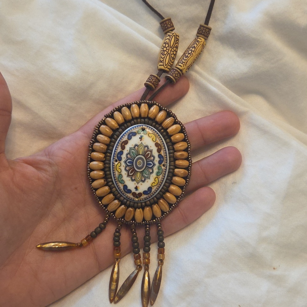 New Native American Necklace Vintage Tribu Boho Bohemian - Picture 2 of 5
